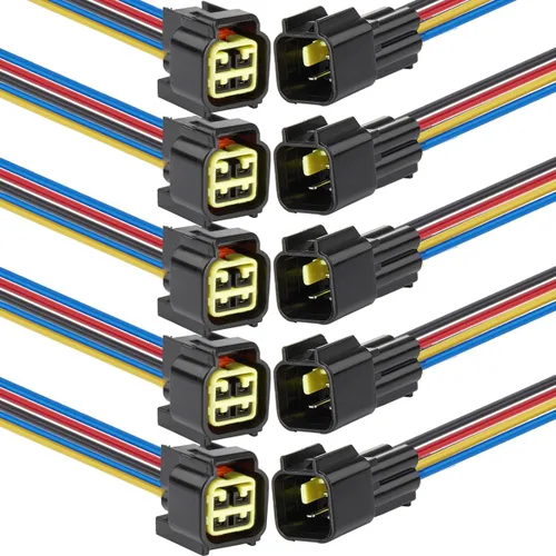 Vista 9 de Conector de cable eléctrico de 2 pines, enchufe impermeable macho hembra de 16 AWG, enchufe de desconexión rápida, adecuado para automóvil, camión