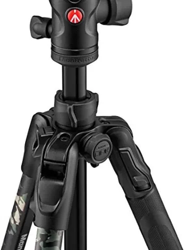 Vista 5 de Manfrotto Befree Advanced Camo - Kit de trípode de viaje, aluminio, verde, con cabeza esférica, cierres de bloqueo giratorio, trípode para cámara