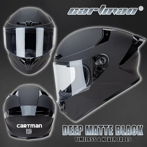 Vista 4 de Cartman Full Face Motorcycle Helmet, Comfortable Motocross Off Road Street Bike Helmet Unisex Adult DOT Approved, Lightweight, Aerodynamic, Matte