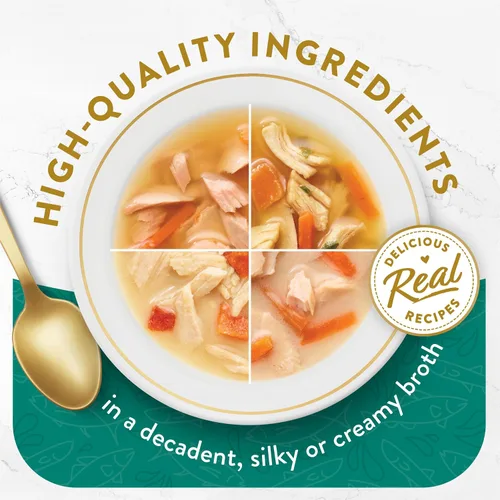 Vista 2 de Purina Fancy Feast Broths Adulto Wet - complemento de comida para gato, paquete variado