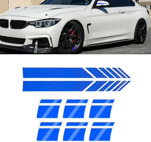 Vista 16 de x xotic tech Calcomanías de vinilo de rayas para espejo retrovisor estilo AMG Racing AMG, compatibles con Mercedes Dodge, Chevrolet Chrysler, etc.