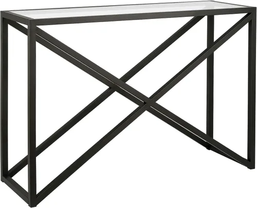 Vista 17 de Calix - Mesa consola rectangular de 42 pulgadas de ancho en bronce ennegrecido
