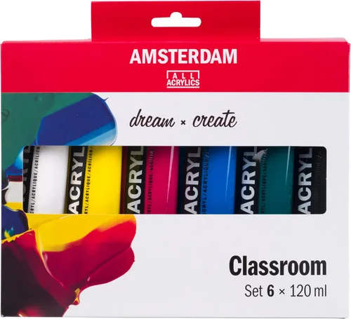 Vista 7 de Amsterdam Juego de pintura acrílica serie estándar, juego de paisaje (tubos de 12 x 0.7 fl oz), mezcla de colores, perfecto para pinturas de paisajes
