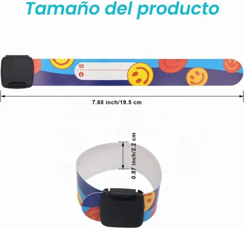 Vista 2 de 16 pulseras de identificación de seguridad para niños, ajustables e impermeables, pulseras de identificación reutilizables para niños y niñas