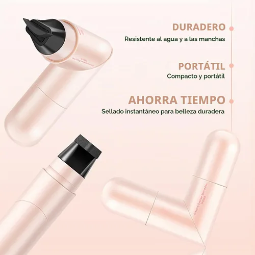 Vista 3 de 2 sellos delineadores de ojos de doble extremo, sello plegable con alas, sello de ojo de gato fácil de aplicar con marcas L/R, resistente a las #1