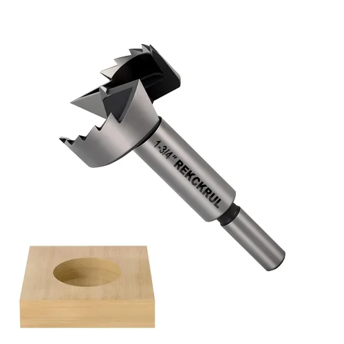 Vista 22 de Broca Forstner de 3 pulgadas, broca Forstner de 3 pulgadas para carpintería, cortador de bisagra para madera dura, madera contrachapada, plástico