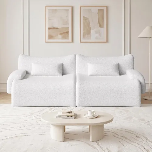 Vista 21 de Sofá modular modular de 126 pulgadas en forma de L para sala de estar, sofá modular de gran tamaño con asientos profundos, sofás modernos con Negro
