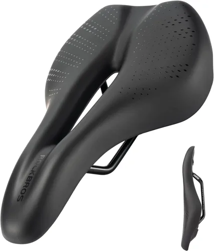 Vista 9 de ROCKBROS Asiento de bicicleta cómodo, silla de bicicleta ergonómica Wave Negro
