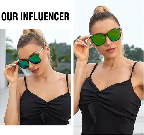 Vista 2 de Duco - Lentes de sol redondos vintage para mujeres y hombres con protección UV de moda para la playa