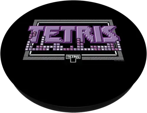 Vista 2 de Tetris PopGrip intercambiable con logotipo de 8 bits