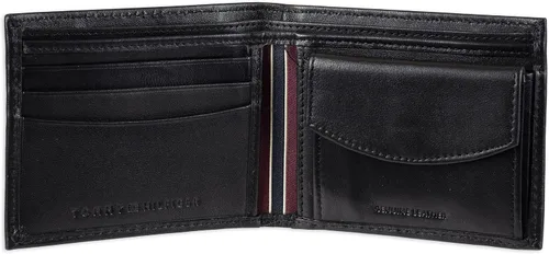 Vista 4 de Tommy Hilfiger Billetera plegable clásica para hombre con ventana de identificación y múltiples ranuras para tarjetas