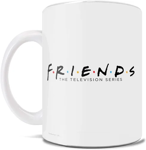 Vista 298 de Trend Setters Friends the Television Show – 25 años – Mercancía oficial – Taza de café o té de cerámica blanca de 11 onzas – perfecta para regalar