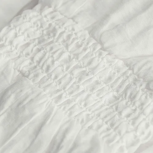 Vista 6 de Charmian Blusa de manga larga con hombros descubiertos y ribete de encaje para mujer