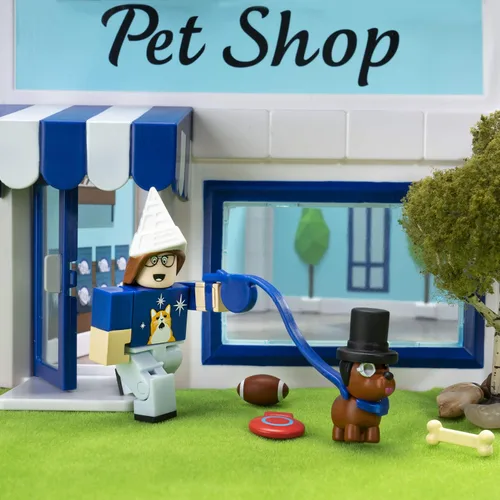 Vista 4 de Colección de celebridades de Roblox - Adóptame: Juego de muñecas de tienda de mascotas Deluxe [incluye artículo virtual exclusivo]