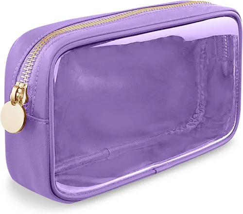 Vista 65 de izuzta Nylon Lager Pequeño Slim Mini Maquillaje Bolsa Organizador, Beige, Viajes