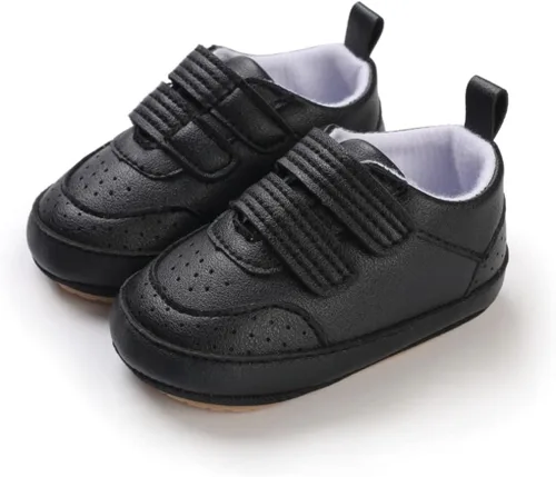 Vista 3 de E-FAK tenis para bebés, niñas y niños pequeños, con suela de goma antideslizante, para empezar a caminar