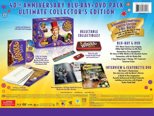 Vista 2 de Willy Wonka & the Chocolate Factory (Three-Disc 40th Anniversary Collector's Edition Blu-rayDVD Combo)