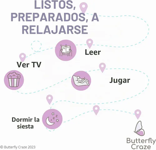 Vista 7 de Funda para silla con diseño de mariposa para niños y adolescentes, Lona, lunares rosado claro Lunares Rosa Claro
