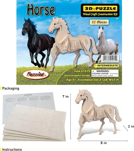 Vista 2 de Rompecabezas 3D - Caballo