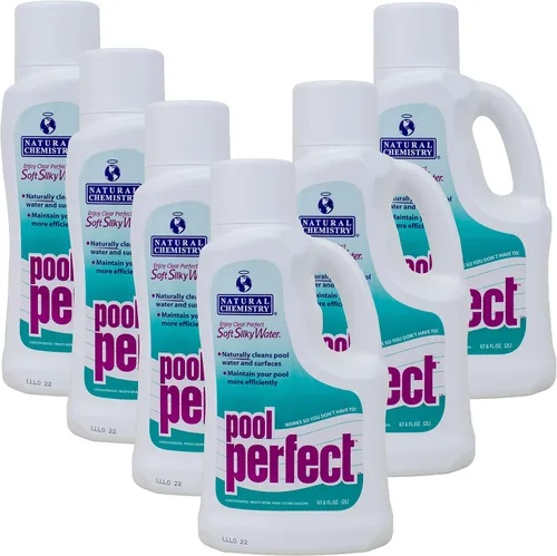 Vista 5 de Natural Chemistry Pool Perfect, 2 L, 1 paquete, limpiador de piscina para eliminar contaminantes, desechos y otros residuos