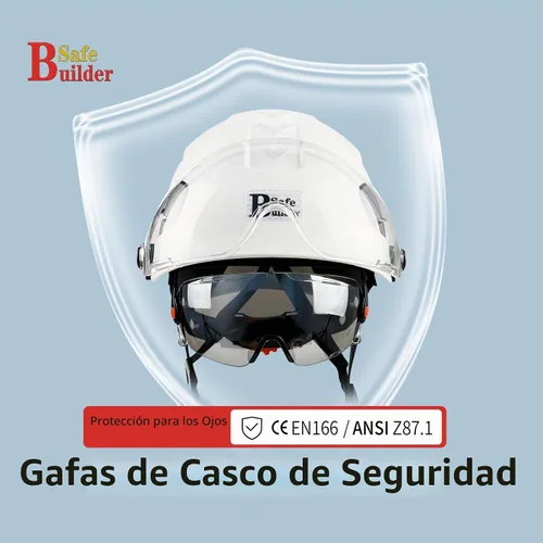 Vista 7 de SAFEBUILDER Safety Visor Hard Hat Accessories for CR06& CR08 Visera transparente integrada