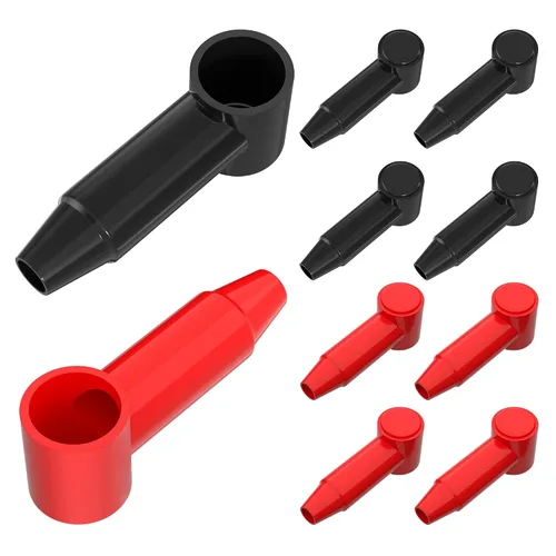 Vista 10 de RVBOATPAT Paquete de 12 Fundas de Terminal de Batería de Silicona, Protector de Terminal, Bota de Ajuste para Alambre de 1/0 AWG - 4/0 AWG