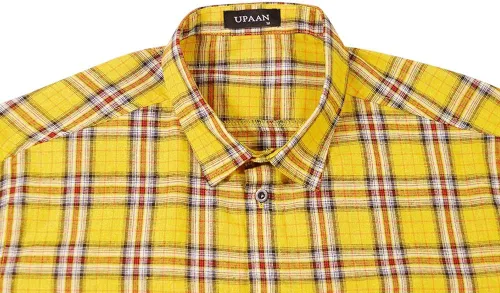 Vista 3 de Camisas de franela a cuadros de ajuste regular para hombre camisa casual de manga larga con botones