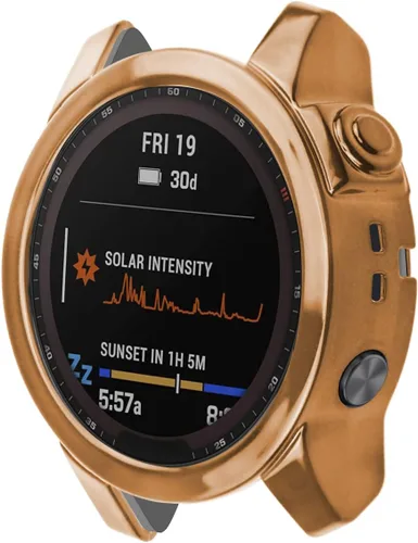 Vista 6 de Funda protectora de pantalla compatible con Garmin Fenix 7/Fenix 7 Solar/Fenix 7 Sapphire Solar Smartwatch Accesorios TenCloud Covers Funda