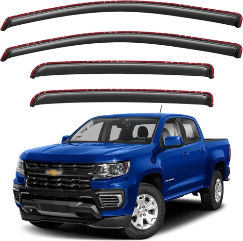 Vista 25 de Visores para ventanas y protectores contra la lluvia para Ford F150 de cabina estándar 1980-1996, Deflectores de viento y protectores para ventanas