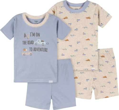 Vista 7 de Gerber Conjunto de pijama de 4 piezas para bebé niño Oso Gris