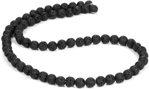Vista 32 de Cuentas Beadnova redondas de ónix negro de 4 mm, sueltas, para hacer joyas (90-92 piezas)