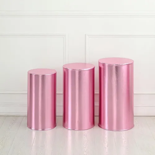 Vista 20 de Fundas para soportes de cilindro para fiestas, soportes de pedestal de cilindro, fundas elásticas de bronce, cubierta de pedestal de cilindro