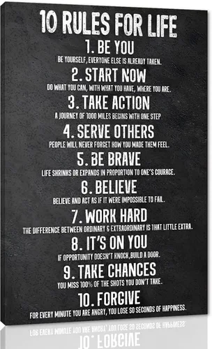 Vista 74 de Arte de pared motivacional Zero Talent Required - Póster de 10 claves del éxito, impresiones con citas positivas, decoración inspiradora de pared