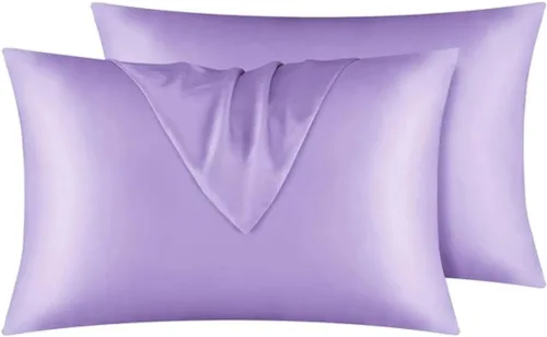 Vista 8 de SkinBiome Juego de 2 fundas de almohada de satén Fundas de almohada de seda para cabello y piel Fundas de almohada refrescantes con cierre