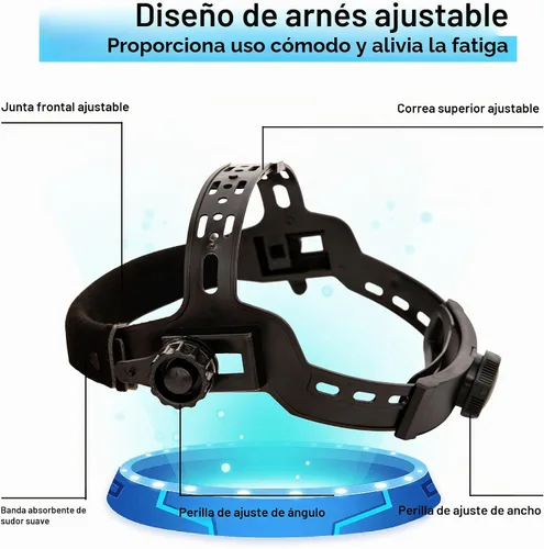 Vista 4 de Casco de soldadura con oscurecimiento automático: capucha solar de color verdadero BESTCLUB con rango de sombra ajustable 4/9-13 para máscara