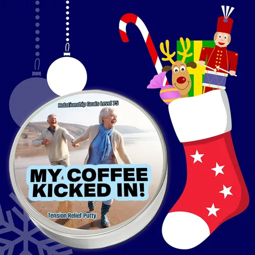 Vista 9 de My Coffee Kicked in Stress Putty - Juguete antiestrés para adultos para bebedores de café, regalos de broma para amantes de la cafeína, regalos
