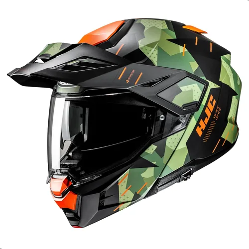 Vista 2 de HJC i80 Roki Casco modular para motocicleta con protector facial HJ-44 Pin-lock, aprobado por DOT (MC21, X-Small)