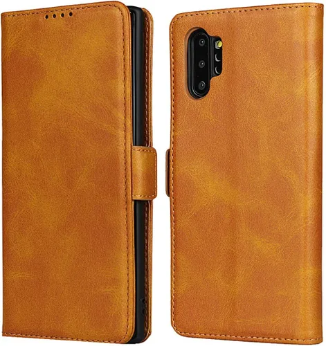 Vista 16 de iCoverCase Funda tipo cartera para Samsung Galaxy Note 10 Plus, cuero sintético de alta calidad, ranuras para tarjetas, soporte para tarjetas