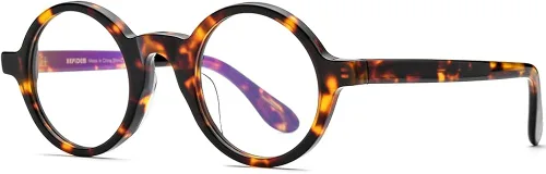 Vista 5 de HEPIDEM Acetate - Lentes ópticos redondos vintage con marco de gafas ópticas Zolman