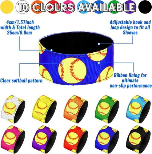 Vista 2 de Yinder 10 pares de soportes para manga de fútbol y sóftbol, clips de manga para camisas deportivas, accesorios