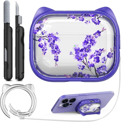 Vista 16 de RFUNGUANGO AirPods Pro Funda Transparente TPU Suave Transparente Blanco