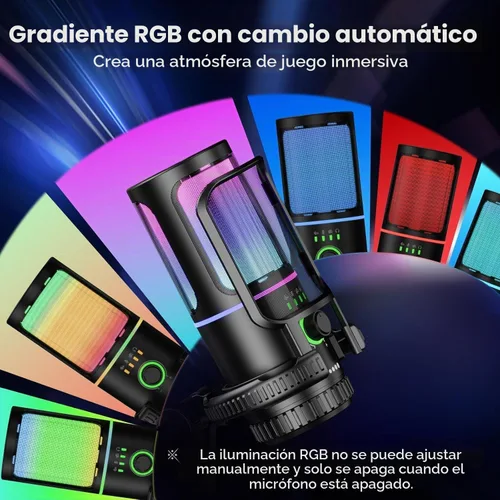 Vista 2 de Micrófono para juegos SINWE con cancelación de ruido y control de ganancia