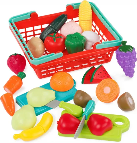 Vista 10 de Battat Play Food Farmers Market - Cesta para productos agrícolas, juego Multicolor