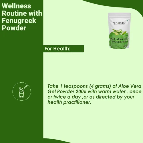Vista 4 de Gel en polvo de aloe vera 200x de mi Nature Natural y puro Aloe Barbadensis 100 g (3.5 oz) Altamente concentrado (200x) Apoyo digestivo