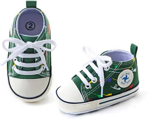 Vista 3 de Zapatos de lona suave unisex para bebés, niños y niñas, tenis antideslizantes ligeros para bebés recién nacidos