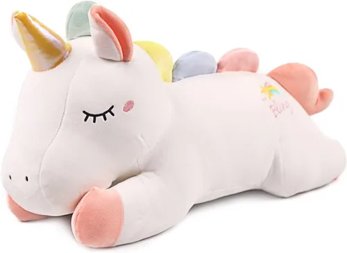 Vista 8 de ARELUX Lindo animal de peluche grande de 24 pulgadas: suave animal de peluche gigante para abrazar, decoración de habitación de unicornio grande
