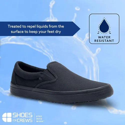 Vista 4 de Shoes For Crews Unisex Slip-On Work Shoes - Comfortable, Water-Resistant & Non-Slip Footwear for Men & Women - Ideal for Food Service, Healthcare &
