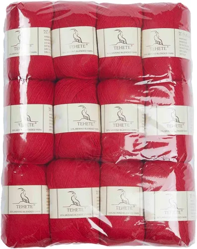 Vista 12 de Ovillo de lana de merino para tejer (3 capas) suave y ligero de 150g para ganchillo (Beige)