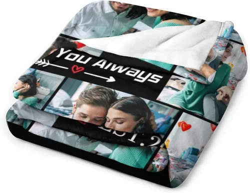 Vista 6 de Manta personalizada para adultos, manta de fotos personalizada para parejas, familia, niños, mascotas, regalo para cumpleaños, aniversario, Navidad