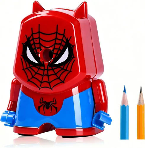 Vista 7 de Sacapuntas para niños, sacapuntas de mano Capitán América, los mejores juguetes de regalo para estudiantes que enseñan, sacapuntas manual.